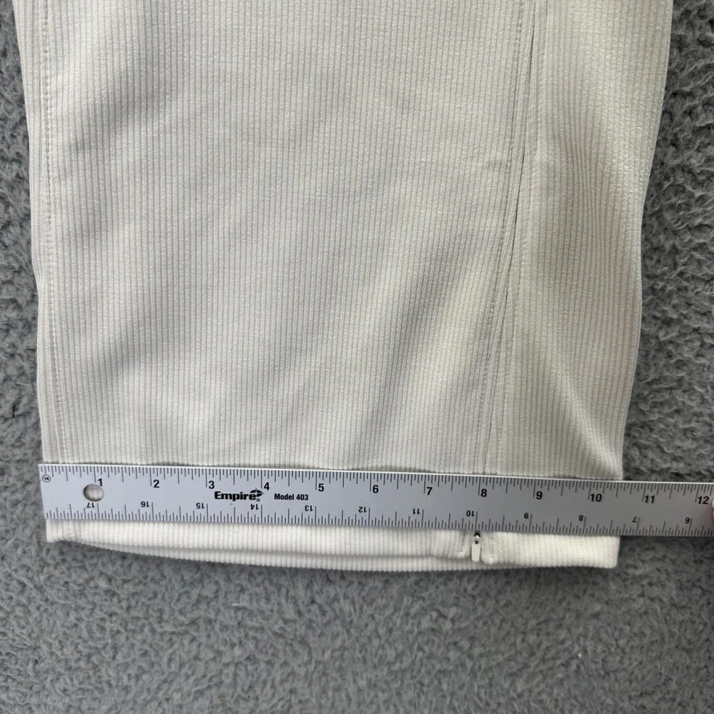 NWT Lululemon Brushed Softstreme Rip Zip Flare Pants Bone Athletic Women 14 x 33